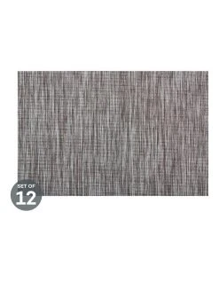 Flash Sale 🔥 Maxwell & Williams Placemat Lurex 45x30cm Grey Stripe Set of 12 ⌛