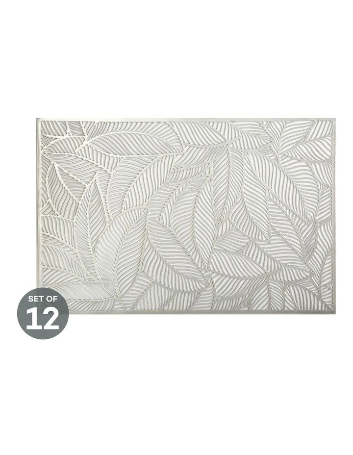 Promo ๐ Maxwell & Williams Table Accents Cut-Out Placemat 45x30cm Leaf Silver Set of 12 ๐ 1 Promo ๐ Maxwell & Williams Table Accents Cut-Out Placemat 45x30cm Leaf Silver Set of 12 ๐