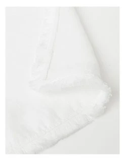 Best Pirce ✔️ Australian House & Garden Fringed Linen Napkin Set of 4 White 👍 -Savor Home Store 804349630 3 720x928