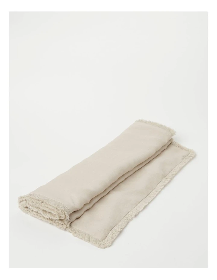 Hot Sale ✔️ Australian House & Garden Fringed Linen Table Runner Natural 🤩 2 Hot Sale ✔️ Australian House & Garden Fringed Linen Table Runner Natural 🤩 - Image 2