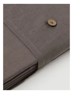 Discount 🎁 Australian House & Garden Fringed Linen Tablecloth Dark Stone 💯 -Savor Home Store 804350530 3 720x928