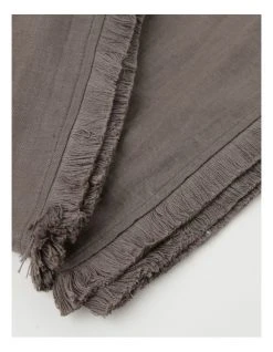 Discount 🎁 Australian House & Garden Fringed Linen Tablecloth Dark Stone 💯 -Savor Home Store 804350530 4 720x928