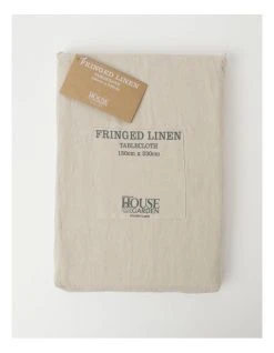 Cheapest 🤩 Australian House & Garden Fringed Linen Tablecloth Natural 🤩