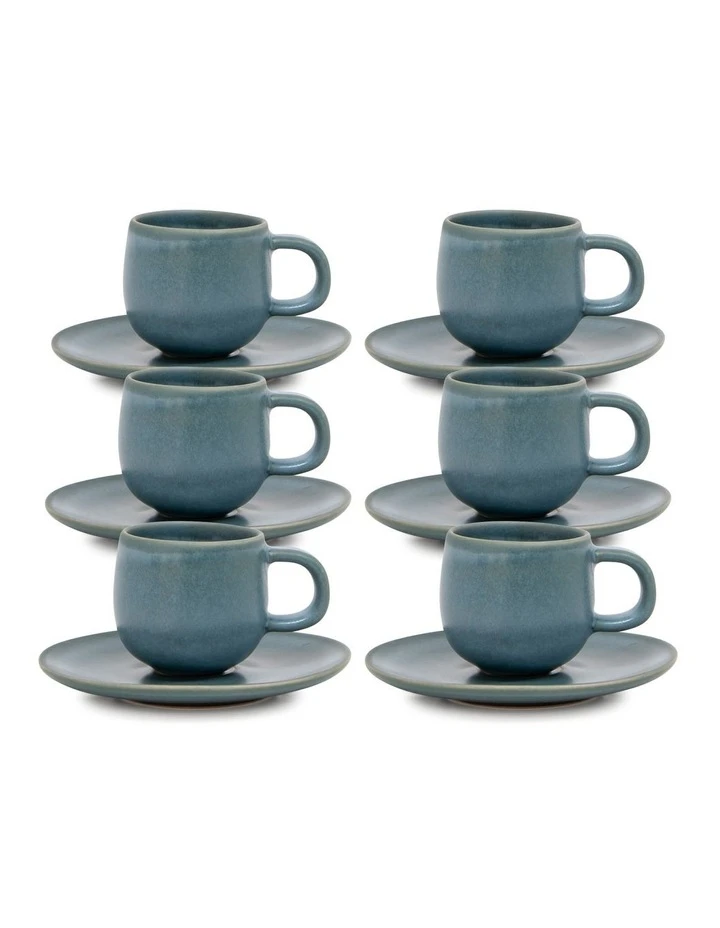 Outlet ๐คฉ Salt&Pepper Hue Espresso Cup & Saucer - 85ml - Sage - Set of 6 ๐ 1 Outlet ๐คฉ Salt&Pepper Hue Espresso Cup & Saucer - 85ml - Sage - Set of 6 ๐