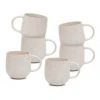 Flash Sale ❤️ Salt&Pepper Naoko Mug - 380ml - White - Set of 6 ❤️