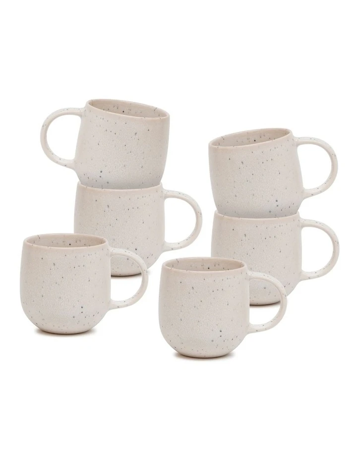 Flash Sale ❤️ Salt&Pepper Naoko Mug - 380ml - White - Set of 6 ❤️ 1 Flash Sale ❤️ Salt&Pepper Naoko Mug - 380ml - White - Set of 6 ❤️