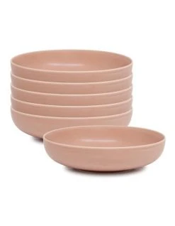 Hot Sale 🌟 Salt&Pepper Hue Soup Bowl - Blush - Set of 6 - 20cm 🧨