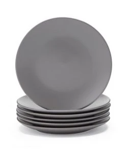 Best Pirce 😉 Cooper & Co 21cm Annisa Side Plate Set Of 6 Grey 🎁