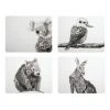 New 😍 Maxwell & Williams Marini Ferlazzo Animals of Australia 34x26.5cm Set of 4 Gift Boxed Cork Back Placemat 👏