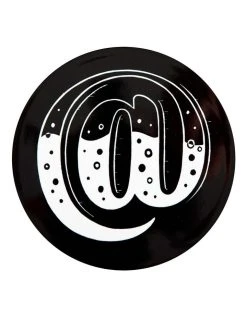 Best Pirce 🌟 Maxwell & Williams The Letterettes Ceramic 10.5cm @ Gift Boxed Round Coaster Black 🔔