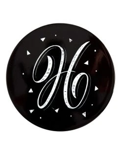 Cheapest ⭐ Maxwell & Williams The Letterettes Ceramic 10.5cm H Gift Boxed Round Coaster Black 👍