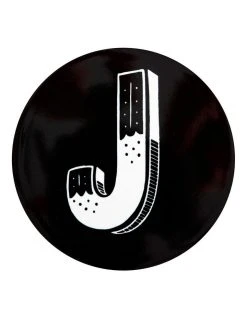 Best Pirce 🤩 Maxwell & Williams The Letterettes Ceramic 10.5cm J Gift Boxed Round Coaster Black ❤️