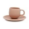 Outlet 👍 Salt&Pepper Hue Espresso 85ml Cup & Saucer Set Blush Pink 😉