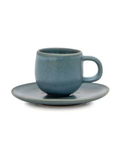 Coupon 🎁 Salt&Pepper Hue Espresso 85ml Cup & Saucer Set Sage 🎉