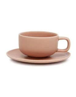 Cheapest ✨ Salt&Pepper Hue 200ml Tea Cup & Saucer Set Blush ⌛