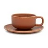 Wholesale ✨ Salt&Pepper Hue 200ml Tea Cup & Saucer Set Rust 🥰