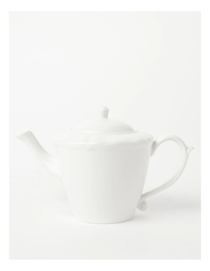 Hot Sale ⭐ Heritage Scalloped Teapot White ⌛ 1 Hot Sale ⭐ Heritage Scalloped Teapot White ⌛
