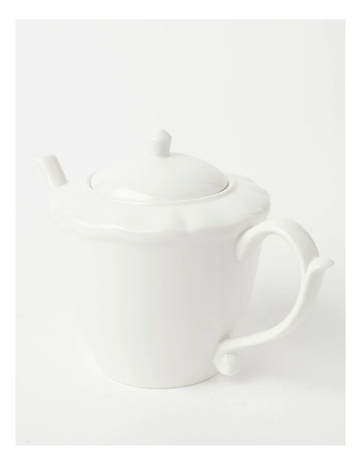 Hot Sale ⭐ Heritage Scalloped Teapot White ⌛ 2 Hot Sale ⭐ Heritage Scalloped Teapot White ⌛ - Image 2