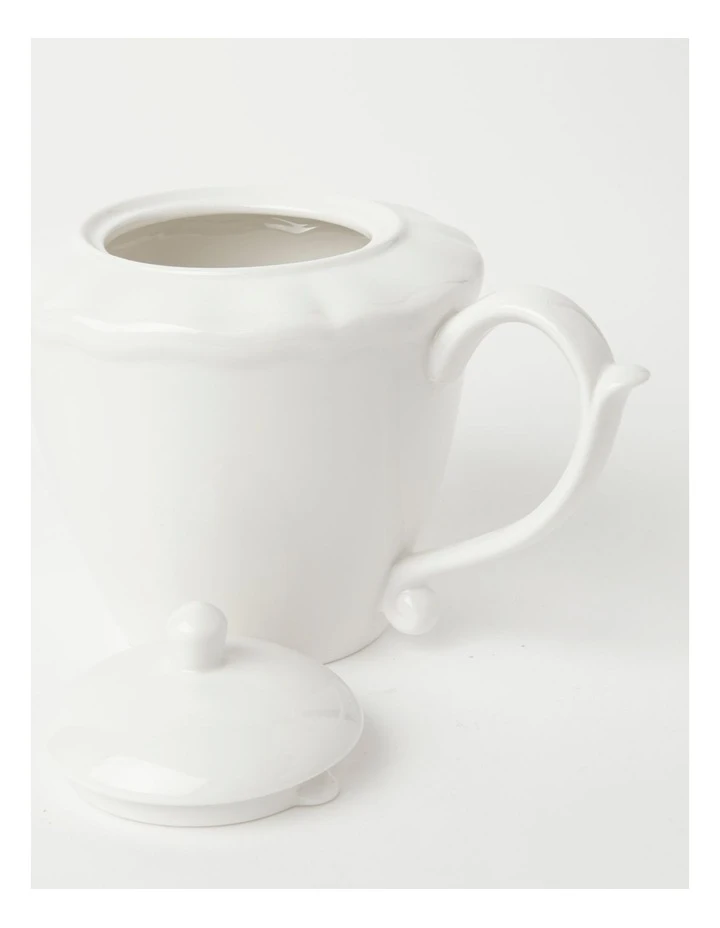 Hot Sale ⭐ Heritage Scalloped Teapot White ⌛ 3 Hot Sale ⭐ Heritage Scalloped Teapot White ⌛ - Image 3