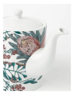 Budget ⭐ Heritage Australian Floral Teapot with Strainer White 🔥 -Savor Home Store 826734790 4 720x928