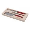 Promo ❤️ Heritage Laguiole Sophistique 3 Pce Cheese Knife Set - Red 😉