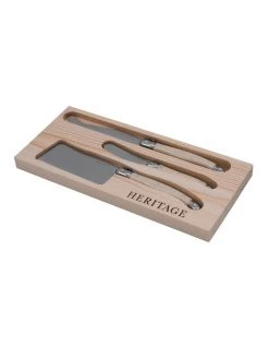 Coupon โจ Heritage Laguiole Sophistique 3 Pce Cheese Knife Set - Ivory โจ