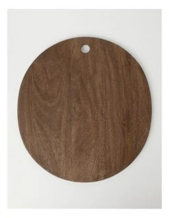 Best Pirce 👏 Heritage Walnut Look Round Serving Board 50x1.5cm ✔️