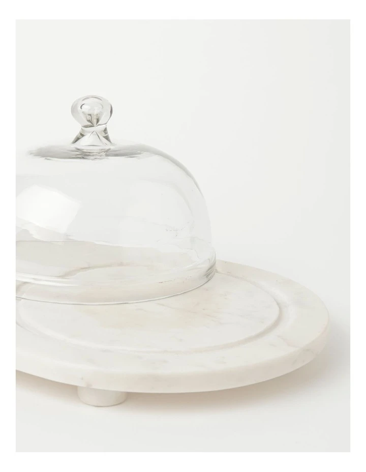 Budget ๐ Heritage White Marble Cake Dome With Glass ๐ 3 Budget ๐ Heritage White Marble Cake Dome With Glass ๐ - Image 3
