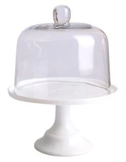 Deals ⭐ Heritage Blanche Cake Dome And Stand 19.5x26cm ⭐