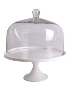 Coupon 💯 Heritage Blanche Cake Dome And Stand 30x33.5cm 🔥