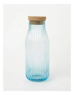 Budget 💯 Vue Palma Carafe With Cork Lid Blue 1.1 Litre ✨