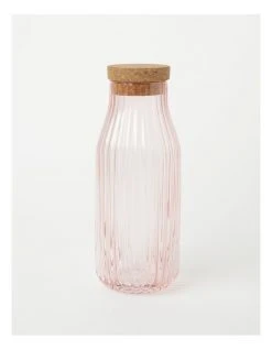 Best Pirce 😀 Vue Palma Carafe With Cork Lid Pink 1.1 Litre 🧨