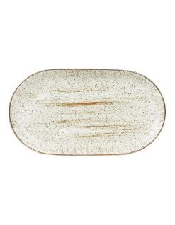 Brand new ⭐ Robert Gordon ✨ Christmas Collection Oval Tray - White With Black Speckle ✔️