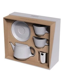 Best Sale ✨ Robert Gordon Ritual Collection Tea Set - Matt Grey Blue with raw speckled clay ✔️ -Savor Home Store 829393210 3 720x928