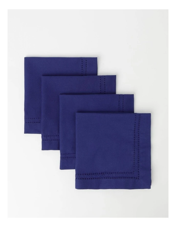 Outlet π Heritage Elizabeth 4pk Napkin - Navy Blue π 1 Outlet π Heritage Elizabeth 4pk Napkin - Navy Blue π