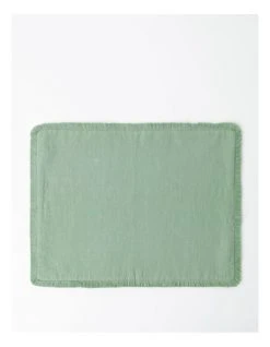 Wholesale 😉 Australian House & Garden Fringed Linen Placemat Green 🛒
