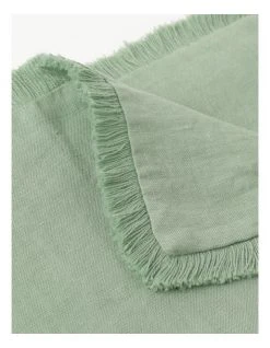 Wholesale 😉 Australian House & Garden Fringed Linen Placemat Green 🛒 -Savor Home Store 830028430 3 720x928
