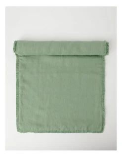 Promo 😍 Australian House & Garden Fringed Linen Table Runner - Eucalyptus ❤️