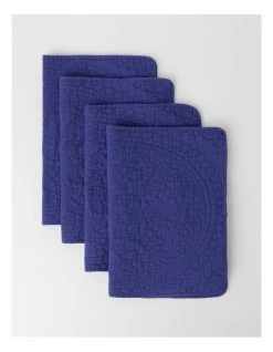 New ❤️ Heritage Quilted Placemat Pale Blue Set Of 4 ✨