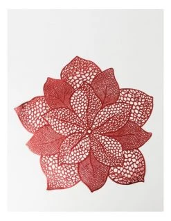 Best Sale 🎁 Heritage Poinsettia Placemat Set Of 4 - Red 🛒
