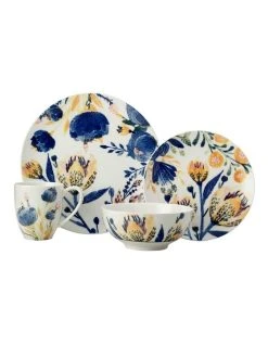 Outlet 👏 Casa Domani Fiorella Coupe Dinner Set 16pce Gift Boxed 💯