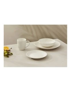 Cheapest 💯 Casa Domani Corallo Coupe Dinner Set 16pc White Gift Boxed 😍 -Savor Home Store 833504320 6 720x928