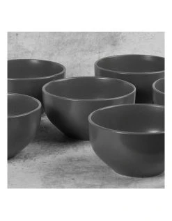 Top 10 😉 Cooper & Co Set of 6 13cm Stoneware Bowls In Charcoal 💯 -Savor Home Store 835329520 3 720x928