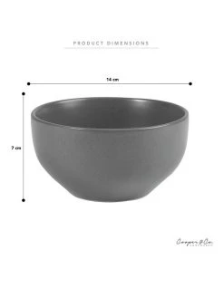 Top 10 😉 Cooper & Co Set of 6 13cm Stoneware Bowls In Charcoal 💯 -Savor Home Store 835329520 5 720x928