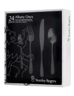 Hot Sale 👏 Stanley Rogers Albany24 Piece Cutlery Set Onyx 👏