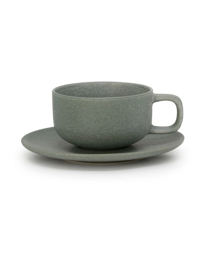 New ❤️ Salt&Pepper Hue Tea Cup & Saucer - 200ml - Leaf ❤️ 1 New ❤️ Salt&Pepper Hue Tea Cup & Saucer - 200ml - Leaf ❤️