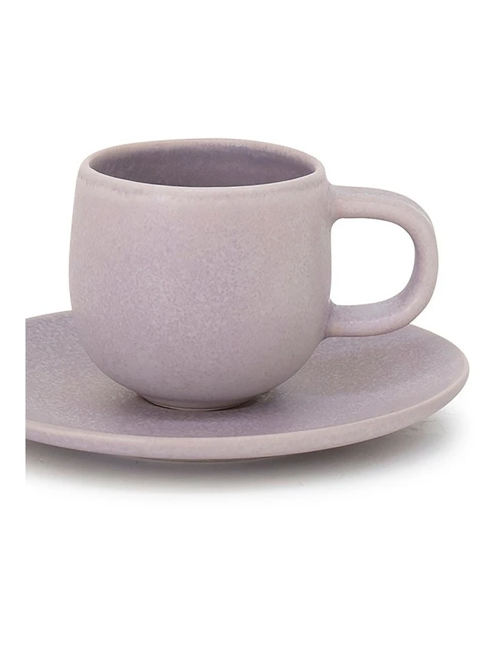 Wholesale ๐ Salt&Pepper Hue Espresso Cup & Saucer - 85ml - Lilac ๐ 2 Wholesale ๐ Salt&Pepper Hue Espresso Cup & Saucer - 85ml - Lilac ๐ - Image 2