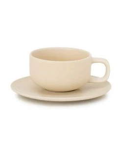 Brand new ✔️ Salt&Pepper Hue Tea Cup & Saucer - 200ml - Butter 💯