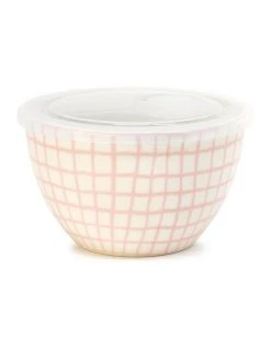 Discount ๐ Salt&Pepper Lunch2Go 15cm Bowl With Lid Pink Grid โ