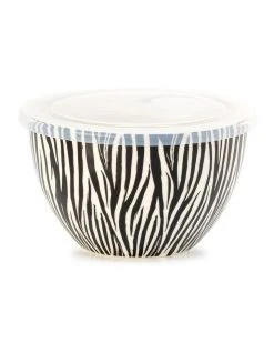 Outlet 🔔 Salt&Pepper Lunch2Go 15cm Bowl With Lid Black Zebra ⭐